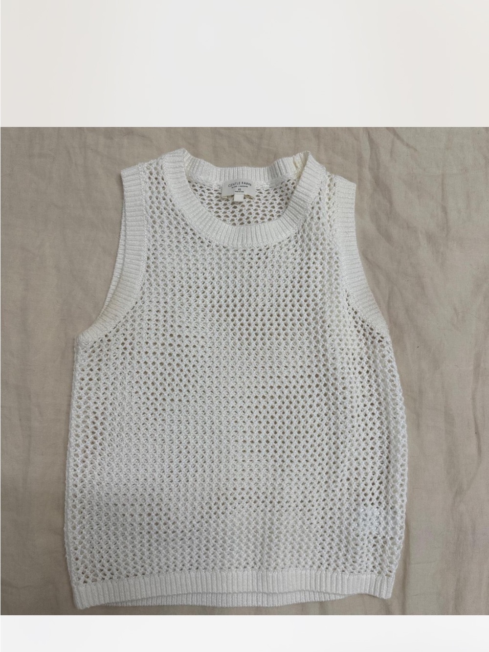 Gentle Fawn Cream Open-Knit Sleeveless Vest